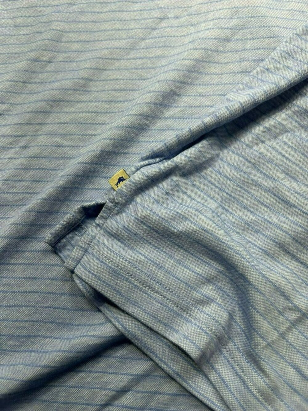 Tommy Bahama Mens XL Blue Striped Polo Shirt Short Sleeve Casual Wear - Picture 4 of 4